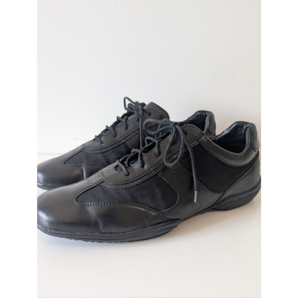 Geox Men's Uomo Black Leather Sneaker Men's Size 8